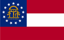 Georgia map logo - Georgia state flag